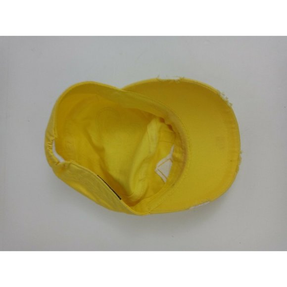 Pit Bull Yellow  Distressed Beaded Fluer De Lis Cadet Army Military Cap - Picture 7 of 8